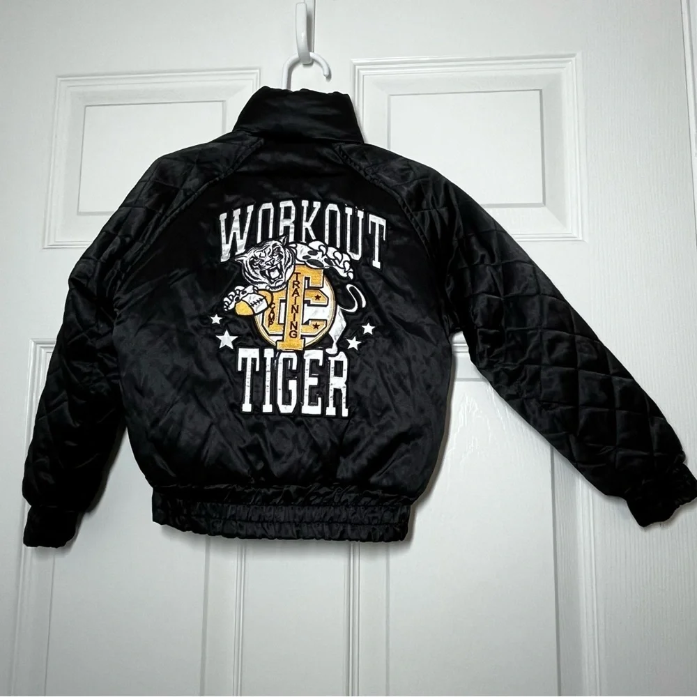 Dolce & Gabbana Baby Black Quilted Puffer Jacket Tiger Size 2